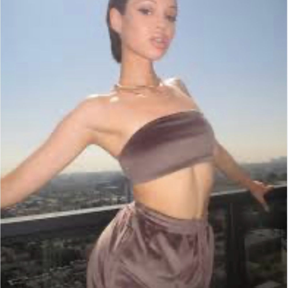 SKIMS Velour Bandeau Top